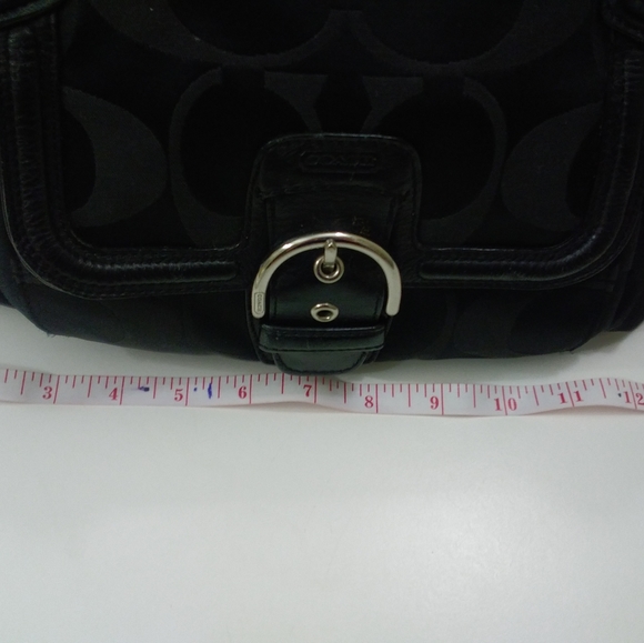 Medium Black Coach Canvas Handle Satchel. - Picture 8 of 10